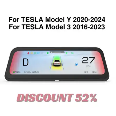 2025 NEW 9.6" Head Up Display for Tesla HUD for Model 3 2016-2023 Y 2020-2024 5-minute Quick Install...