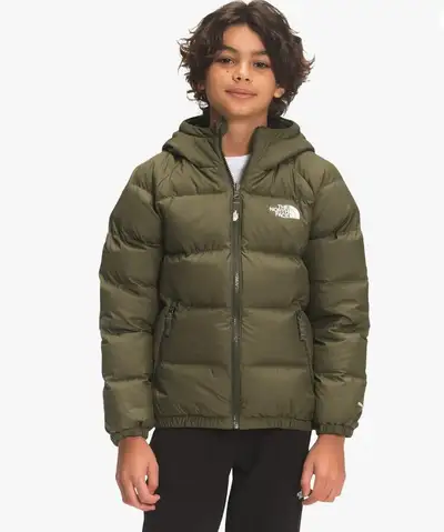 Like new kids The North Face down reversible jacket XL green, View more