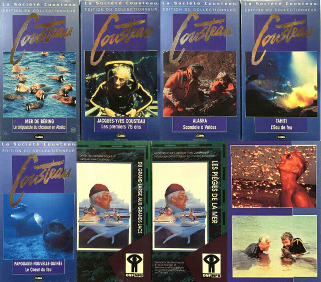 Jacques-Yves Cousteau - VHS - 7 cassettes dans CD, DVD et Blu-ray  à Granby
