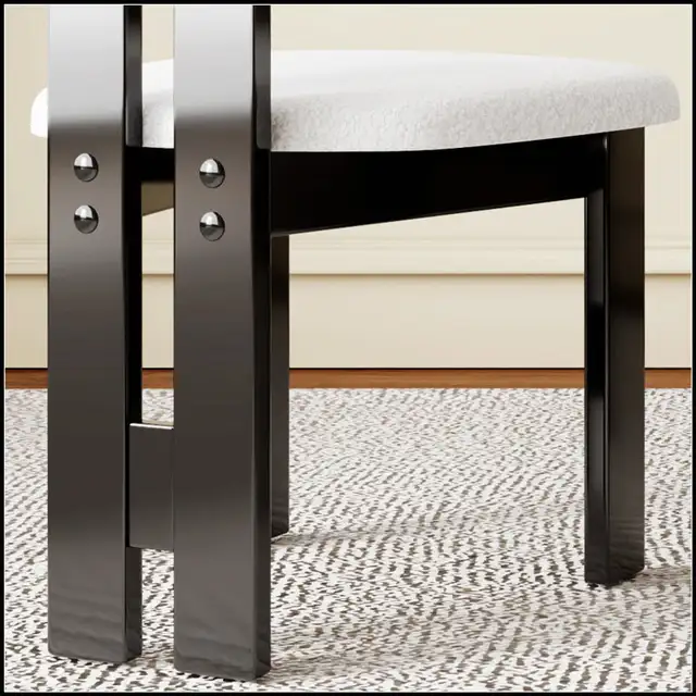 Modern Dining Chair, Curved Backrest Upholstered in Chairs & Recliners in Markham / York Region - Image 9