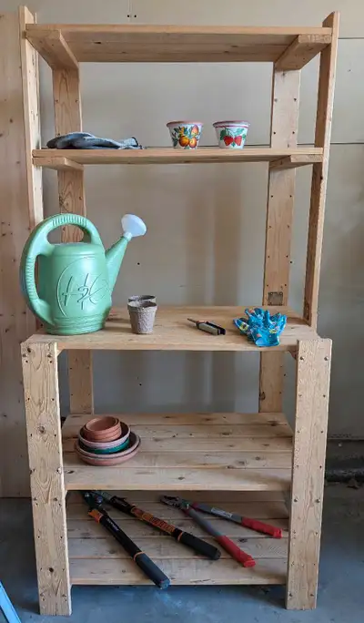 Pine Shelves with Work surface, View more