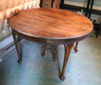 ANCIENNE TABLE ANTIQUE STYLE QUEEN ANNE. PROJET A COMPLETER