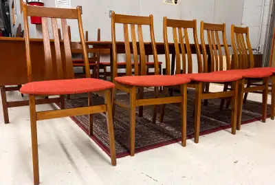 Refinished Danish Teak Chairs, View more
