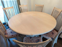 Large dining table and chairs 