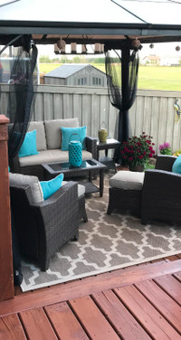 Patio Furniture and Rug