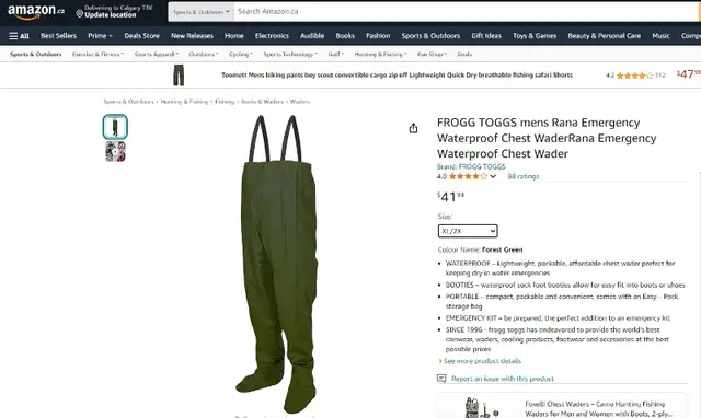 Waterproof Chest Wader in Fishing, Camping & Outdoors in Calgary - Image 3