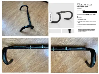 Guidon de vélo de route en carbone Bontrager Pro Iso-core 40 cm, View more