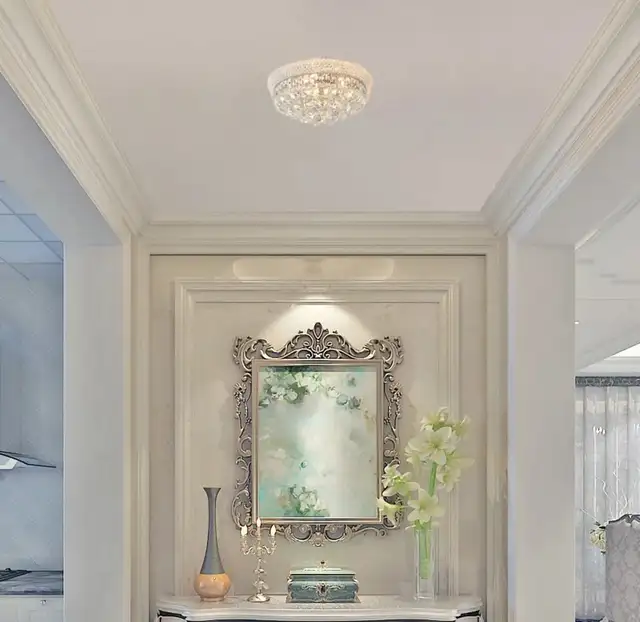Harvey 3-Light Chrome Flush Mount With Clear Crystals in Indoor Lighting & Fans in Ottawa - Image 2