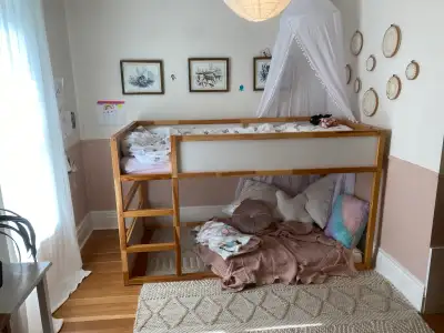 This classic ikea bed / bunkbed has served two kids well in our house but it’s time for a new home....