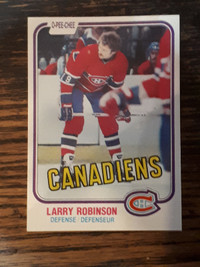 1981-82 O-Pee-Chee Hockey Larry Robinson Card #179.