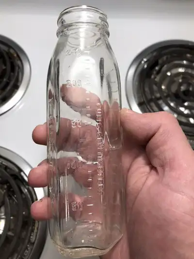 Vintage Tuffy Delux glass baby bottle., View more