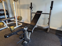 Get Fit 725 Adjustable Workout Bench/Squat Rack