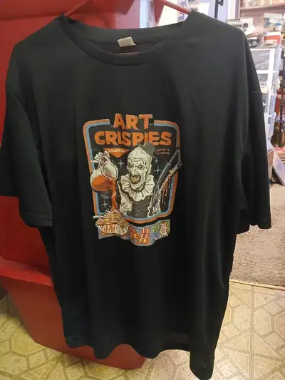 terrifier Art crispies xl black polyester shirt new never worn, View more