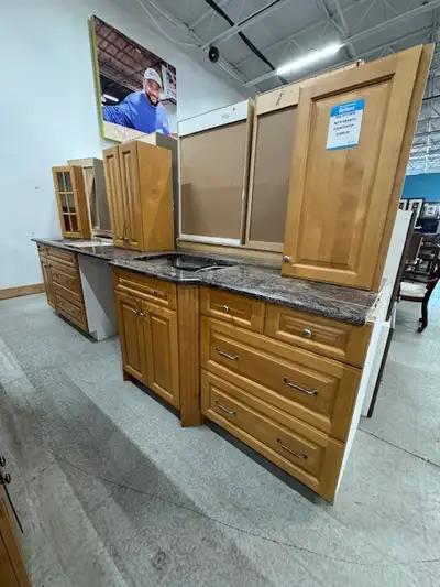 Maple Kitchen Cabinet Set with Granite  Countertops, View more