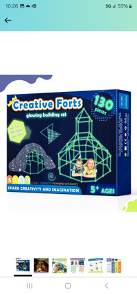 Glow in the dark creative forts toy! NEW IN BOX