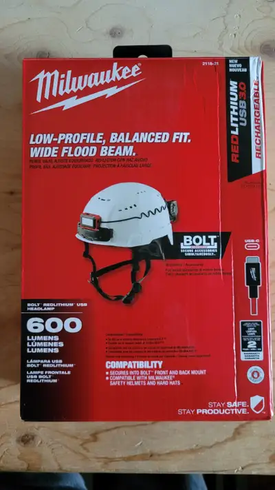 Lampe frontale Milwaukee Tool BOLT 600 Lumens LED REDLITHIUM, View more
