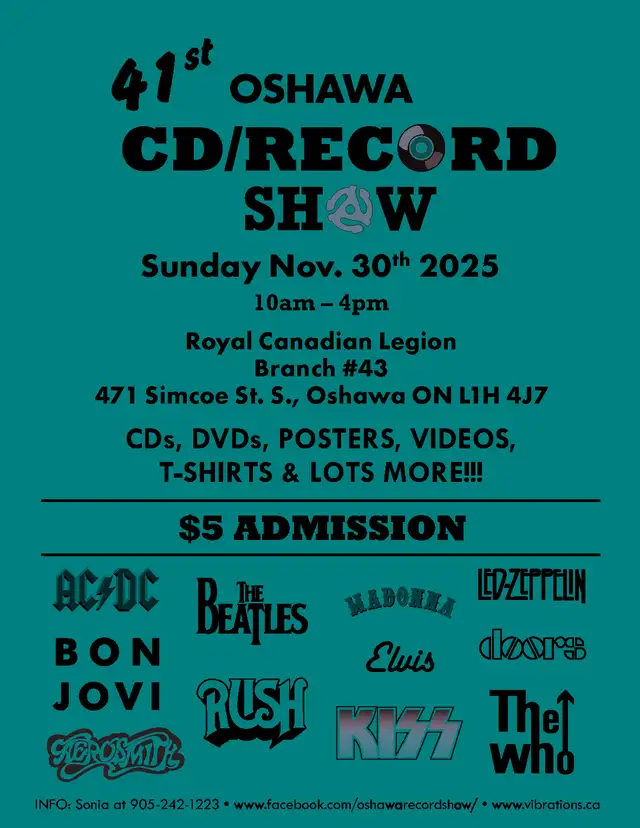 OSHAWA CD/RECORD SHOW - SUNDAY NOV. 30th 202563915384328707120