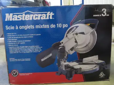 SCIE A ONGLET MIXTES 10'' UTILISE 2 FOIS FONCT TB, View more