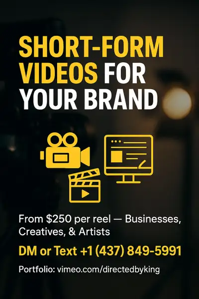 Short-Form Videos for Businesses & Creatives, View more