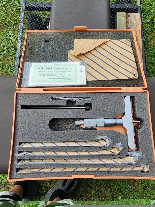 Mitutoyo Depth Micrometer Brand New Still In Hard Plastic Case in Hand Tools in Windsor Region - Image 6