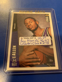 Ray Allen RC UD Collector’s Choice NBA #278 Showcase 267