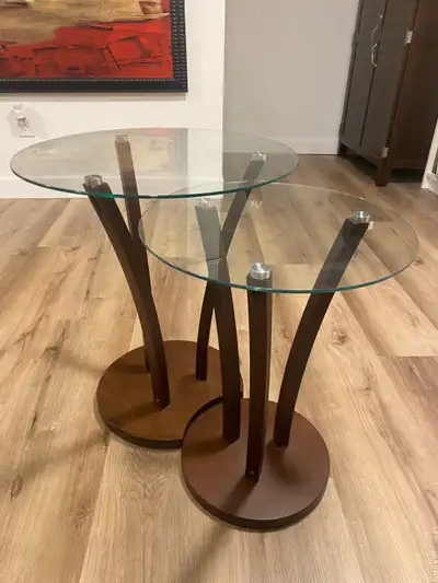 glass top side tables, View more