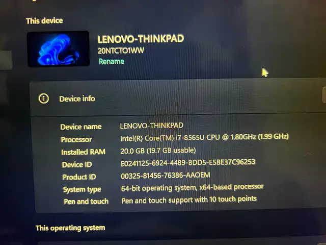 Lenovo ThinkPad L390 Yoga touchscreen, i7/20GB/236GB/Win11 Home in Laptops in City of Toronto - Image 5