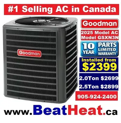 #1 SELLING AC IN CANADA ON SALE WITH INSTALLATION FROM $2399, View more