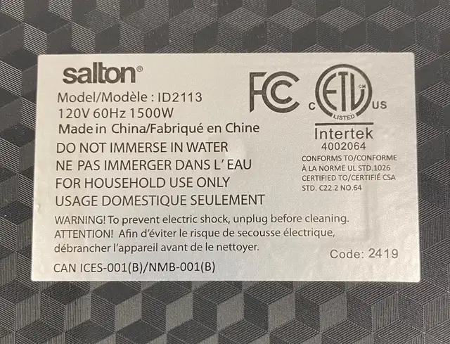 Salton Induction Cooktop, slim low-profile model in Stoves, Ovens & Ranges in Winnipeg - Image 3