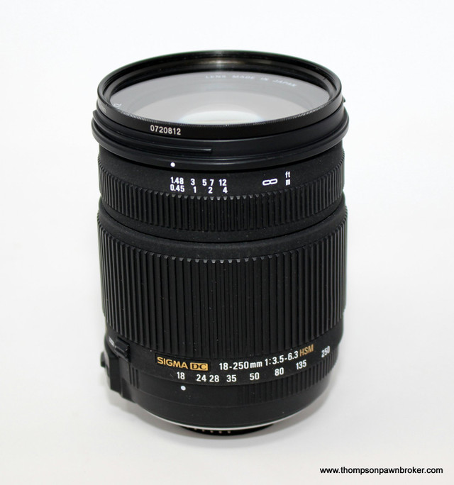Sigma 18-250mm f3.5-6.3 DC Macro OS HSM for Nikon Camera (Dam.) in Cameras & Camcorders in Hamilton