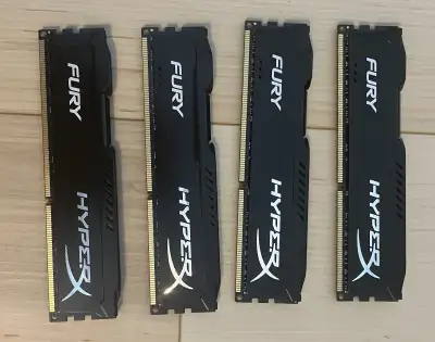 Memory RAM 32Gb - Kingston HyperX Fury Black 16GB (4x8GB) DDR3 1, View more