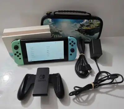 Nintendo switch animal crossing limited edition like new adult owned only used once or twice comes w...