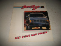 1987 DODGE RAM WAGONS SALES BROCHURE. CLEAN!