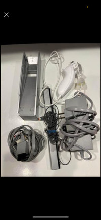 Wii power cord , av cord , sensor bar , Wii stand 