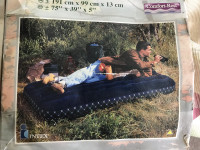 Twin inflatable camping bed