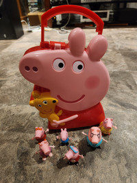 Peppa pig case and figures