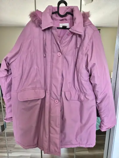 Pink-Mauve Winter Parka, View more