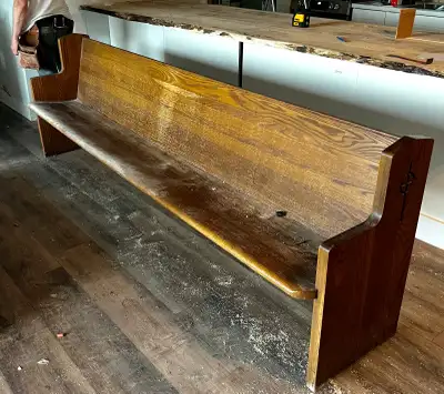 Wooden church pew - long dining bench, View more