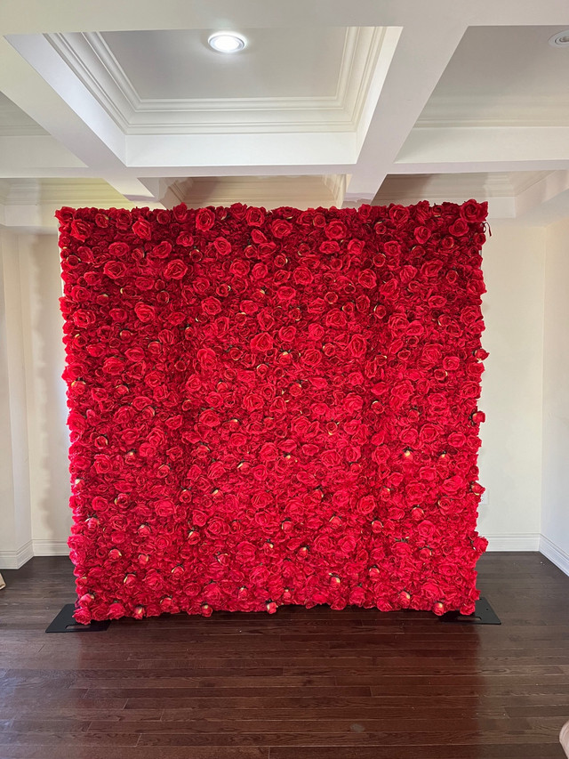Bright red flower wall- rental  in Entertainment in Mississauga / Peel Region - Image 3