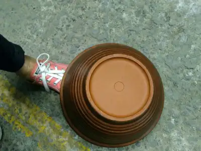 Clay terracota bowl 11. 5" D x 5 " H. no chips no cracks , View more