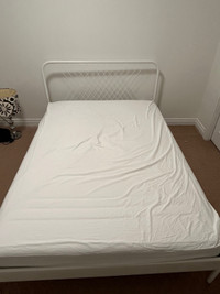 Ikea NESTTUN Bed Frame, Slates and Mattress