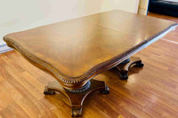 Beautiful Dining Table extends up to 120”