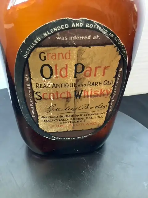 Grand Old Parr Scotch Whisky Bottle. (empty)62863738834306123