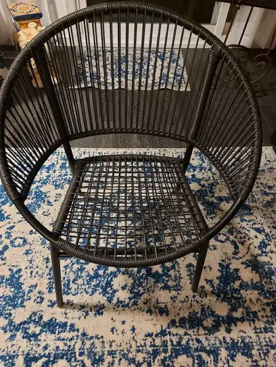 Black basket chair , View more