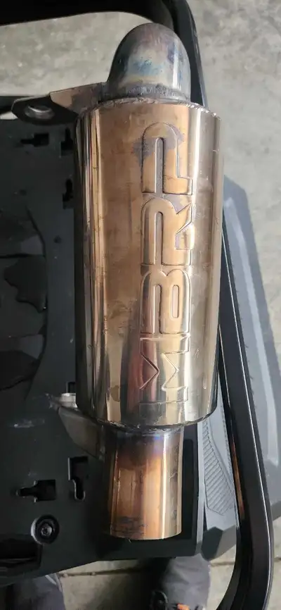MBRP race can for 900 ace turbo R. Used for a couple rides in the back country. Decided to trail rid...