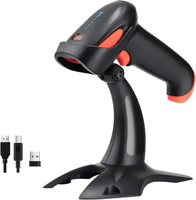 Tera Pro 1D 2D QR Wireless Barcode Scanner w Stand BT WiFi usb, View more