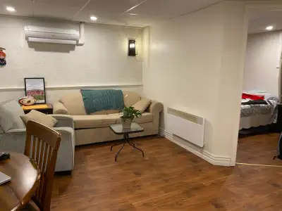 Fully-furnished, one-bedroom basement apartment in Summerside, PE. Spacious and bright with lots of...