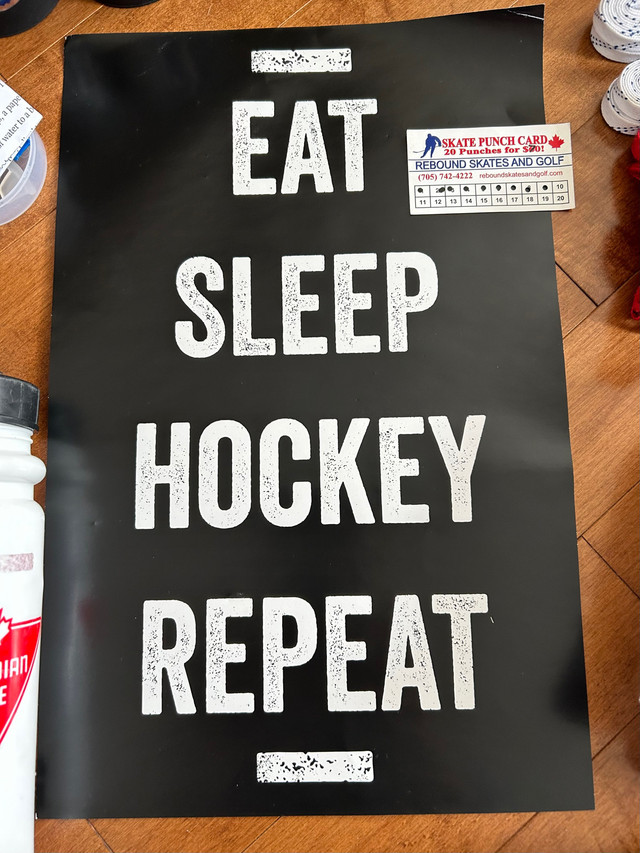 SKATE SHARPENING PUNCH CARD PETES HAT HOCKEY EXTRAS POSTER in Hockey in Peterborough - Image 3