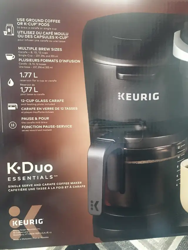 Keurig K-Duo Essentials in Coffee Makers in Mississauga / Peel Region - Image 3