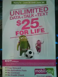"Lifetime Price-Locked" Unlimited Cell Plan (Mobilicity/Rogers)
